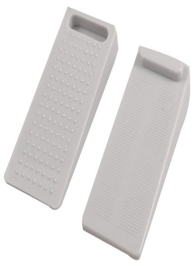 Km Set Of 2 Stackable Non-Slip Rubber Wedge Door Stoppers - To Stop Or Jam Doors (Colors May Vary) - Image 1